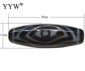 Phoenix Eye Natural Tibetan Dzi Beads 38x12x2.50mm Diy Jewelry Bracelet Necklace
