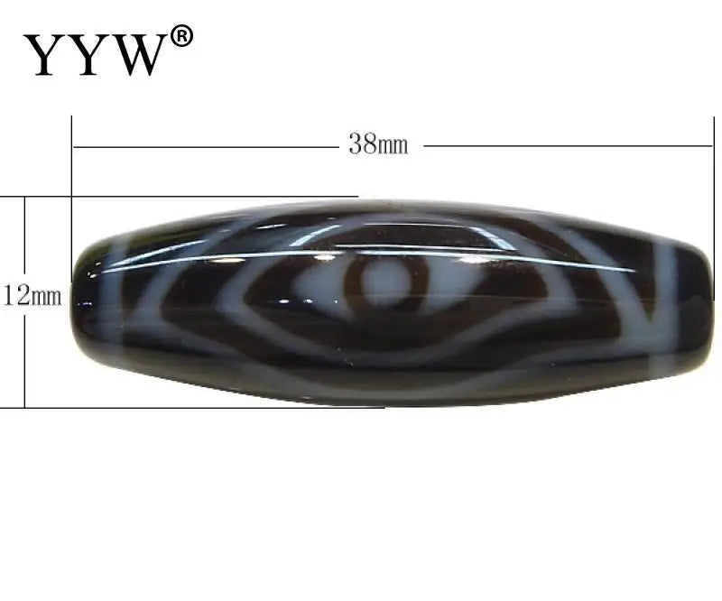 Phoenix Eye Natural Tibetan Dzi Beads 38x12x2.50mm Diy Jewelry Bracelet Necklace