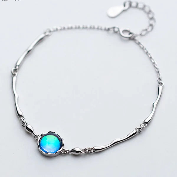 S925 Sterling Silver Mermaid Tears Pendant Necklace Women Jewelry