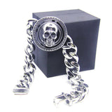 316L Stainless Steel Biker Skull Chain Bracelet