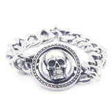 316L Stainless Steel Biker Skull Chain Bracelet