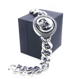 316L Stainless Steel Biker Skull Chain Bracelet