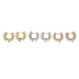 Long Pearl Beads Round Earrings 925 Silver Women Jewelry