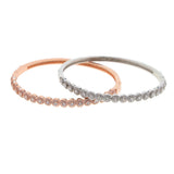 Delicate Rose Micro Pave Crystal Zirconia Bangles for Women
