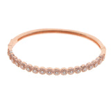 Delicate Rose Micro Pave Crystal Zirconia Bangles for Women
