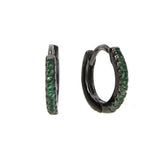 Mini CZ Circle Earrings in 3 Colors, 925 Silver