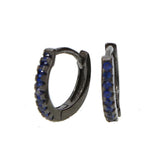 Mini CZ Circle Earrings in 3 Colors, 925 Silver