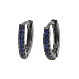Mini CZ Circle Earrings in 3 Colors, 925 Silver