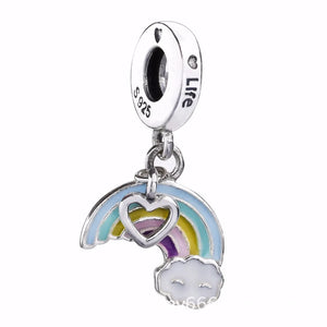 Spring Rainbow of Love Charm Mixed Enamel DIY Fits For Charms Bracelets
