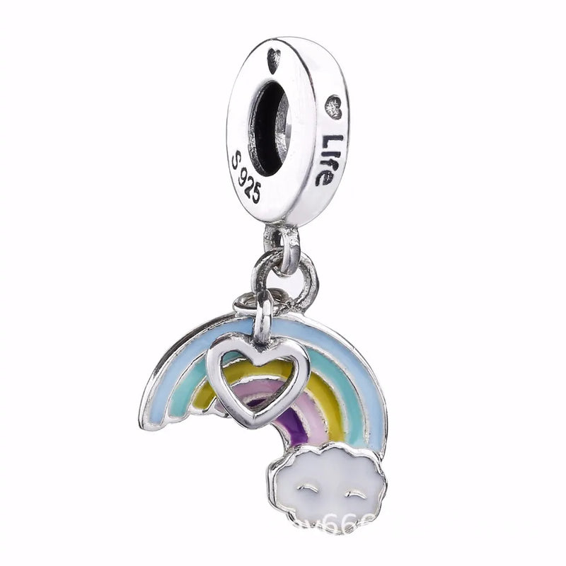 Spring Rainbow of Love Charm Mixed Enamel DIY Fits For Charms Bracelets