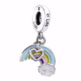 Spring Rainbow of Love Charm Mixed Enamel DIY Fits For Charms Bracelets