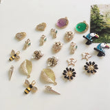 24Pcs/Pack Mixed Glass Rhinestones KC Alloy Jewelry Charms