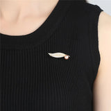 925 Silver Clear CZ Leaf Brooch Pearl Clothing Women Wedding Pins
