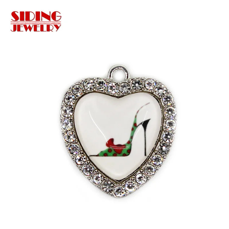10pcs High Heeled Shoes Charms DIY Jewelry Pendants