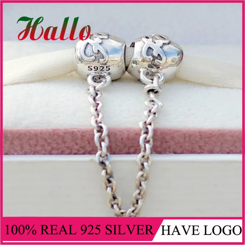 Real 925 Sterling Silver Family Safety Chain Bead
