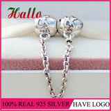 Real 925 Sterling Silver Family Safety Chain Bead