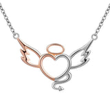 Arrival 925 Silver Diy Angel&devil Pendant Necklace