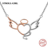 Arrival 925 Silver Diy Angel&devil Pendant Necklace