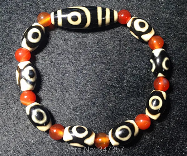 Tibet Dzi Bracelet 3pcs/lot Two Eyes Dzi Beads For Man and Women