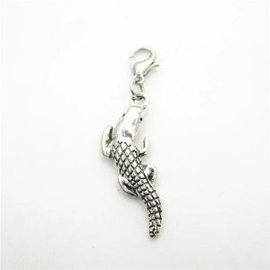 20pcs Crocodile Dangle Charms DIY Jewelry Lobster Clasp Charms