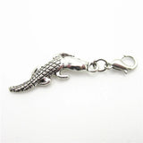 20pcs Crocodile Dangle Charms DIY Jewelry Lobster Clasp Charms