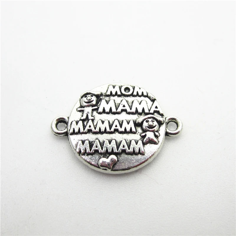 20pcs Mom MAMA Charms Dangle Bracelets Bangles Jewelry Accessories