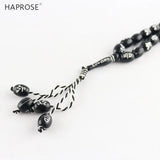 Allah Text Beads Retro Style Bracelet 33 Beads Islam Muslim Allah 10*13mm