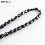 Allah Text Beads Retro Style Bracelet 33 Beads Islam Muslim Allah 10*13mm