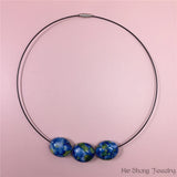 Ethnic Style Oval Chocker Necklace Beach Accessories