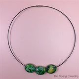Ethnic Style Oval Chocker Necklace Beach Accessories