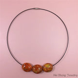 Ethnic Style Oval Chocker Necklace Beach Accessories