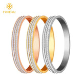 316L Stainless Steel Cuff Bracelet For Women Cubic Zirconia Bracelets