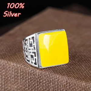 925 Silver 10*14mm Wax Ring Blanks Settings Adjustable DIY Jewelry