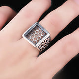 925 Silver 10*14mm Wax Ring Blanks Settings Adjustable DIY Jewelry