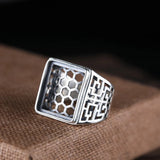 925 Silver 10*14mm Wax Ring Blanks Settings Adjustable DIY Jewelry