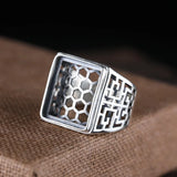 925 Silver 10*14mm Wax Ring Blanks Settings Adjustable DIY Jewelry