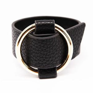 Punk Exaggeration Wide Leather Bracelet for Women