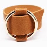 Punk Exaggeration Wide Leather Bracelet for Women