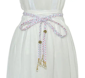 Vintage Braided Pearl Tassel Waist Chain Fringed Belt