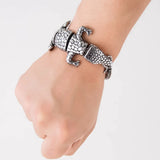 Stainless Steel Crocodile Cuff Bracelet for Men