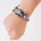 Stainless Steel Crocodile Cuff Bracelet for Men