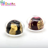 2PCS 15MM Round Glass Lampwork Beads DIY Jewelry Making