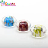 2PCS 15MM Round Glass Lampwork Beads DIY Jewelry Making