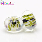 2PCS 15MM Round Glass Lampwork Beads DIY Jewelry Making
