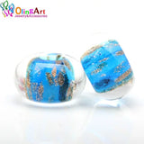 2PCS 15MM Round Glass Lampwork Beads DIY Jewelry Making