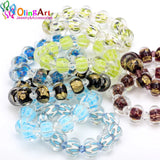 2PCS 15MM Round Glass Lampwork Beads DIY Jewelry Making