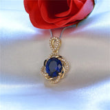 Flower Cubic Zirconia Colorful Necklace Hollow Fine Jewelry
