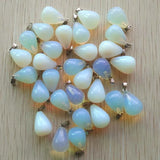 50Pcs Opal Stone Water Drop Charms Pendants for Jewelry Making