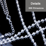 Rhinestone Bra Chain Crystal Drop Chest Harness Bikini Body Chain