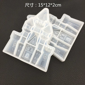 Transparent Silicone Dream Castle Mould Square DIY Epoxy Jewelry Mold